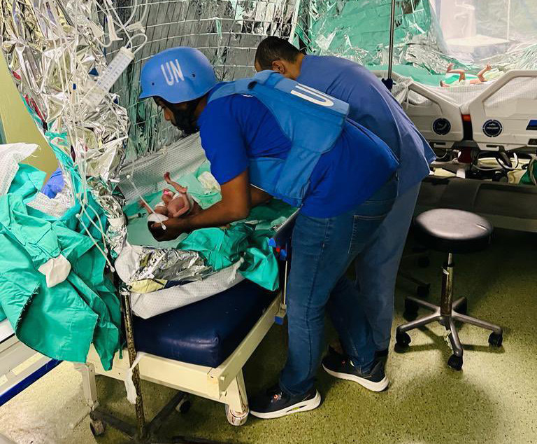 The World Health Organization (WHO), Palestine Red Crescent and partners evacuated patients, staff and families, including 31 babies in critical condition, from Al-Shifa Hospital in Gaza.